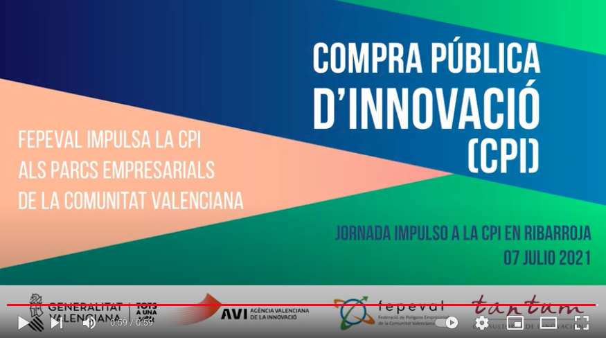 Vídeo de la jornada sobre Compra d’Innovació Pública (CPI) celebrada en Riba-Roja